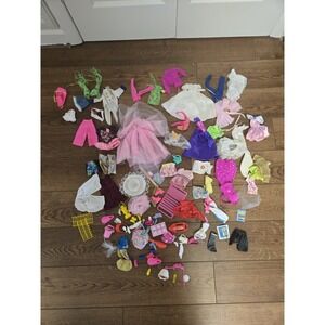 Barbie Clothing Lot 90+ pieces Vtg & Modern Barbie Doll Accessories Shoes